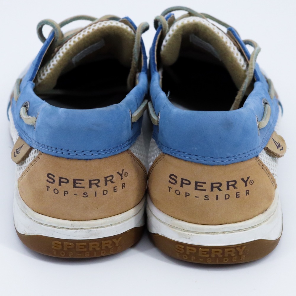 Sperry‎ Top-Sider Womens 9M Blue Tan Mesh Leather Boat Shoes 9244302 - Picture 5 of 12